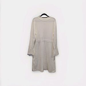 Ann Taylor Mock Neck Long Sleeve Sweater Dress Cozy Quiet Luxury Pearlized XXL